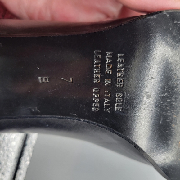 Saks Fifth Avenue Mary Jane Block Heel Leather Shoe Size 7B Circa 1996-2000 - Picture 10 of 10